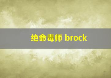 绝命毒师 brock